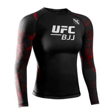 Hayabusa Rashguard UFC BJJ Dames Long Sleeve Zwart/Rood