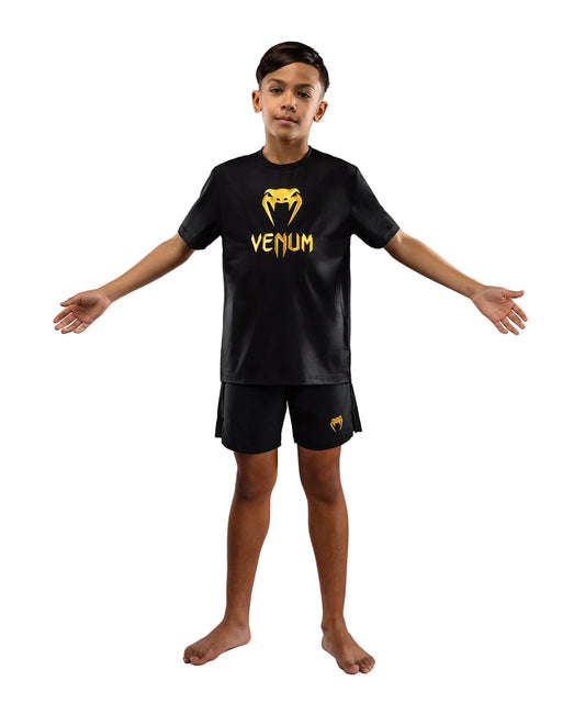 Venum Classic Dry Tech T-Shirt Kids Zwart/Goud