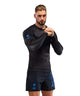 Venum Thunder Dragon Long Sleeve Rashguard Black/Royal Blue
