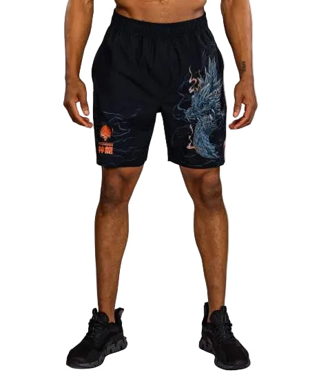 Venum Thunder Dragon Training Shorts Black/Grey/Copper