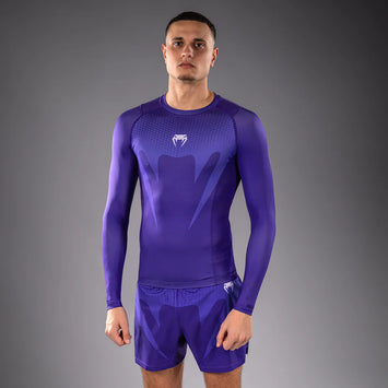 Venum Rashguard No Gi Long Sleeve Paars