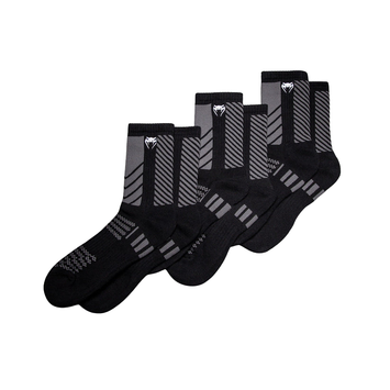 Venum Vector Crew Sokken Zwart/Grijs 3 Paar