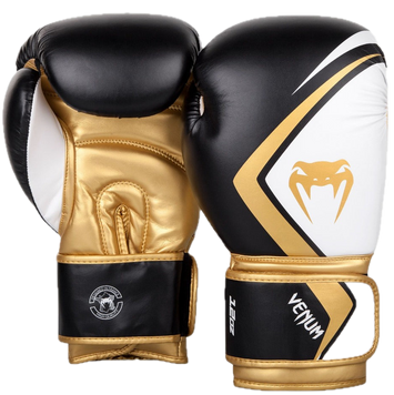 Bokshandschoen Venum CONTENDER 2.0 - ZWART/WIT/GOUD