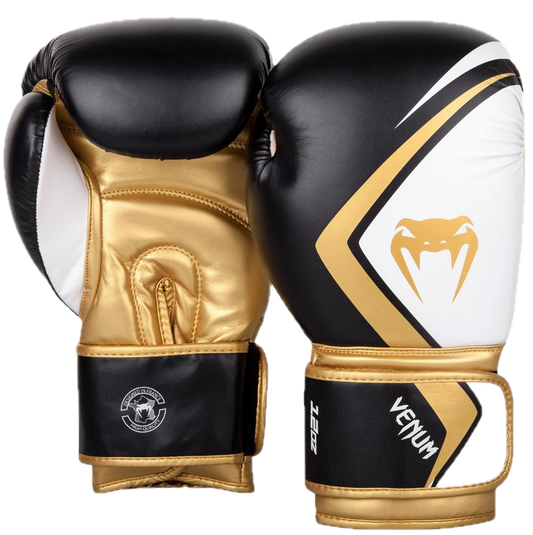 Bokshandschoen Venum CONTENDER 2.0 - ZWART/WIT/GOUD