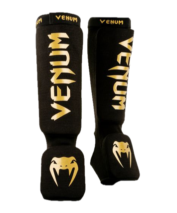 SCHEENBESCHERMER VENUM "KONTACT" INSTEP ZWART/GOUD