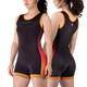 Hayabusa Woman's Surge Wrestling Singlet Black/Orange