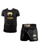 Venum Kleding Set T-shirt Classic Zwart/Goud en Short Classic Zwart/Goud