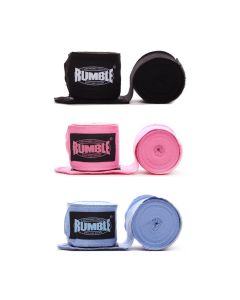 Bandage Boksen Rumble 3 Stuks - 4 Meter - Zwart/Roze/Baby Blauw