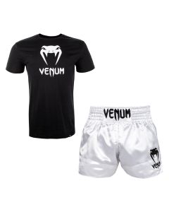 Venum Kleding Set T-shirt Classic Zwart/Wit - Short Classic Wit/Zwart