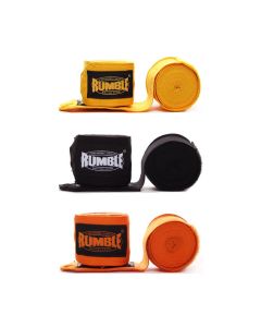  Bandage Boksen Rumble 3 Paar - 4 Meter - Geel/Zwart/Oranje