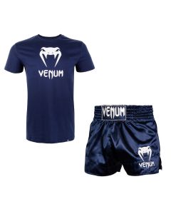 Venum Kleding Set T-shirt Classic Blauw/Wit en Short Classic Blauw/Wit