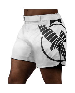 Hayabusa Icon Mid-Thigh Fight Shorts White-Black