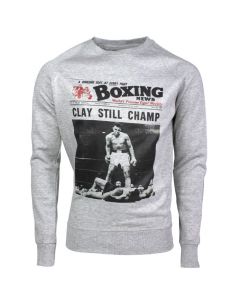Muhammad Ali Sweater Boxing News Grijs