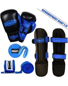 Rumble Kick-Thaibokspakket Ready 2.0 zwart-Blauw
