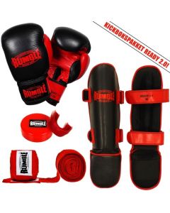 Rumble Kick-Thaibokspakket Ready 2.0 zwart-rood
