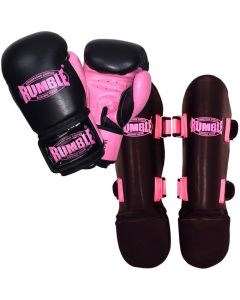 Rumble Kick-Thaiboksset Ready 2.0 zwart-roze