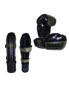 Rumble Kickboksset Ready PU Senior Zwart/Army Groen