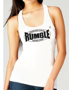 Rumble Dames Top Wit New Rumble Logo