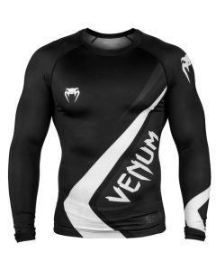 Venum Rashguard Contender 4.0 Black grey white Long Sleeves